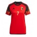 Belgien Kevin De Bruyne #7 Hemma matchtröja Dam VM 2022 Kortärmad Billigt